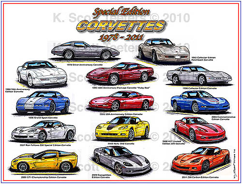 NEW “Special Edition Corvettes” Art Prints Series!!!