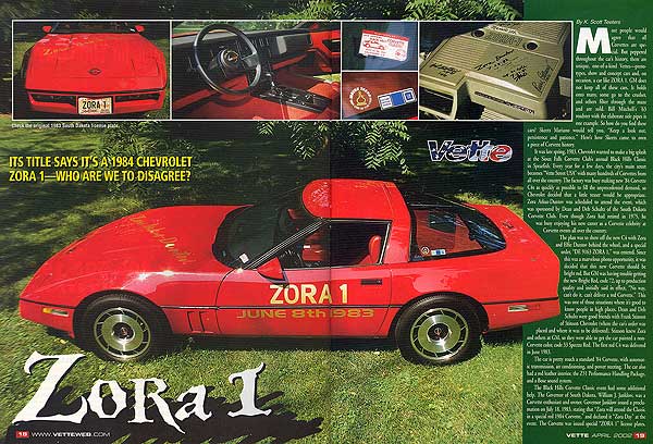 Corvette Odd-Ball: The One & Only 1984 “Zora 1” Corvette
