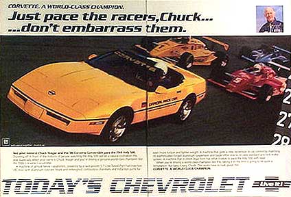 Corvette Pace Car Files: 1986 Indy 500 Pace Car Corvette