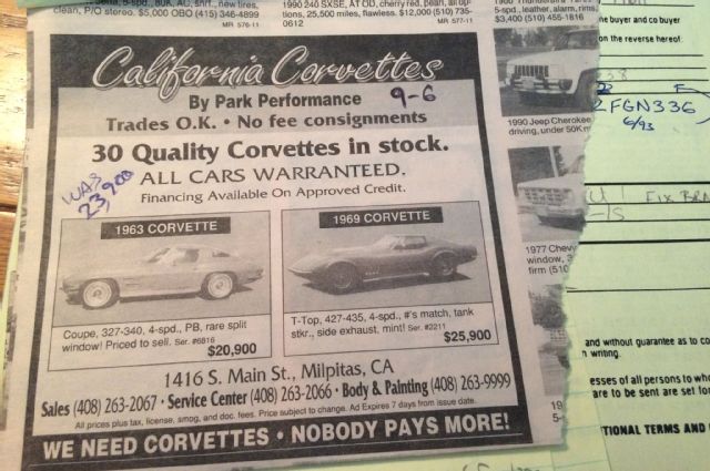 1963-corvette-stingray-split-window-ncrs-restore-newpaper-ad