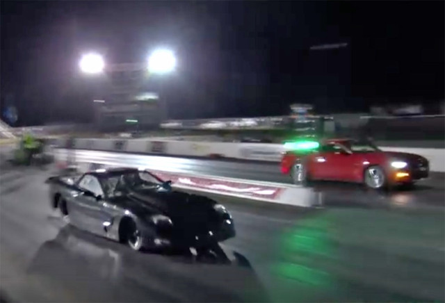 Pro-Mod Vette ROLL RACING on the Drag Strip!?! VIDEO