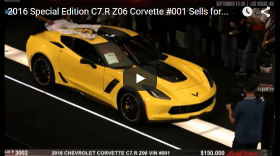 2016 Special Edition C7.R Z06 Corvette #001 Sells for $500,000