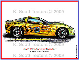 Color 2008 Pace Car Print Courtesy of K. Scott Teeters