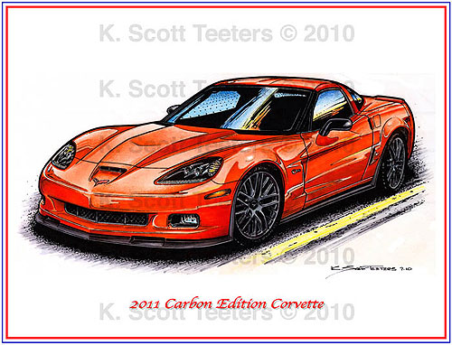 2011 Atomic Orange Carbon Edition Z06 Corvette