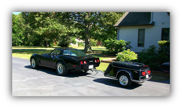 When Mike & Linda Waal Grand Tour with their black 1980 C3 Corvette, with its matching black motorcycle trailer, they get lots of thumbs ups.